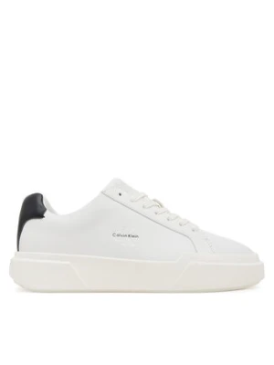 Calvin Klein Sneakersy Chunky Cupsole Laceup Lth Wn YW0YW01947 Biały