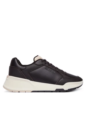 Calvin Klein Sneakersy City Runner Laceup Lth Mix HM0HM02309 Bordowy
