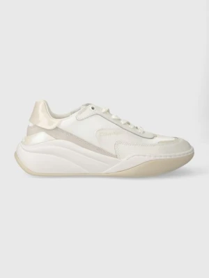 Calvin Klein sneakersy CLOUD WEDGE LACE UP-PEARLIZED kolor biały HW0HW02040