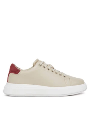 Calvin Klein Sneakersy Cupsole Lace Up - Suede Bt HW0HW02404 Beżowy