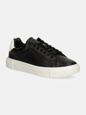 Calvin Klein sneakersy CUPSOLE LACE UP W/ML LTH kolor czarny HW0HW02201