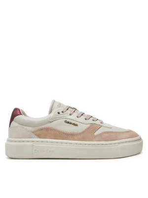 Calvin Klein Sneakersy Cupsole Lace Up W/Ml Mix M HW0HW02114 Beżowy