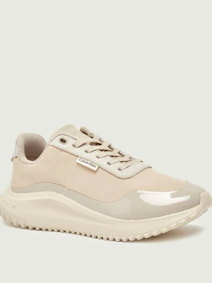 Calvin Klein Sneakersy EVA RUNNER LACE UP MAT MIX beżowy