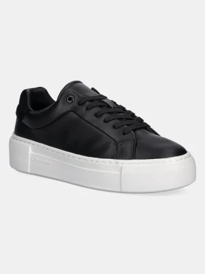 Calvin Klein sneakersy FF CUPSOLE LACE UP LTH damskie kolor czarny HW0HW02570