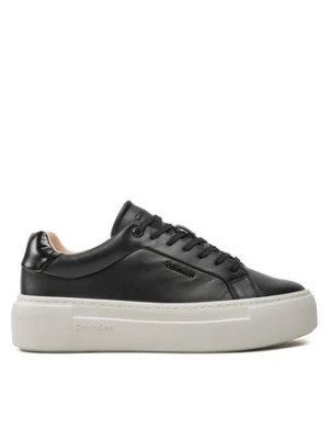 Calvin Klein Sneakersy Ff Cupsole Lace Up W/Ml Lth HW0HW02118 Czarny