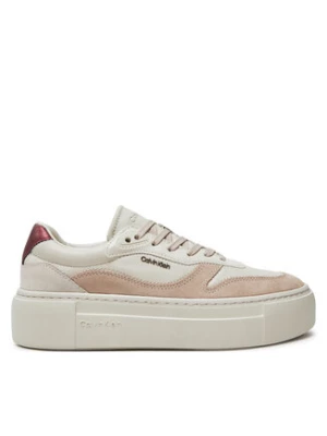 Calvin Klein Sneakersy Ff Cupsole Lace Up W/Ml Mix M HW0HW02125 Beżowy