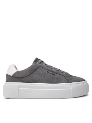 Calvin Klein Sneakersy Flatform Cup Lace Up W/Ml HW0HW02282 Szary