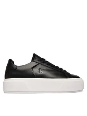 Calvin Klein Sneakersy Flatform Lace Up Lth YW0YW01928 Czarny