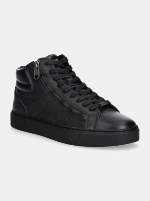Zdjęcie produktu Calvin Klein sneakersy HIGH TOP LACE UP W/ ZIP MONO kolor czarny HM0HM01556