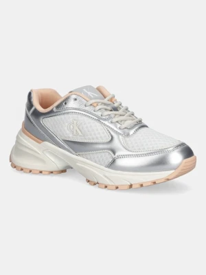 Calvin Klein sneakersy HIKE RUNNER LACE UP MESH MIX MET damskie kolor biały YW0YW02063