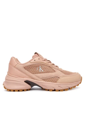 Calvin Klein Sneakersy Hike Runner Mesh Mix Ck YW0YW01994 Pomarańczowy