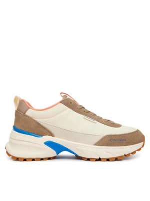 Calvin Klein Sneakersy Hike Runner Nylon Mix HW0HW03279 Brązowy