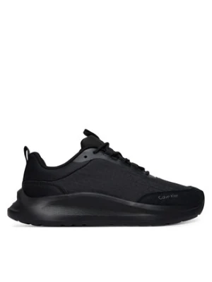 Calvin Klein Sneakersy Light Eva Runn Laceup Aop HW0HW03292 Czarny