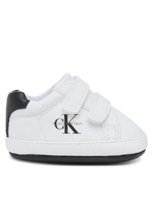 Calvin Klein Sneakersy Low Cut Velcro Sneaker V0B9-83145-1582 Biały