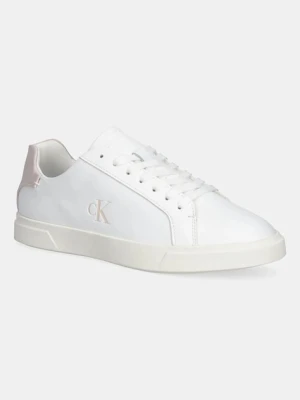 Calvin Klein sneakersy LOW PRO CUP LACEUP LTH MOIRE kolor beżowy HW0HW02845