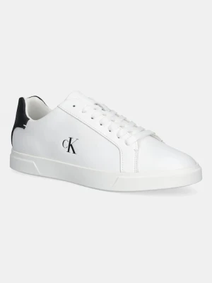 Calvin Klein sneakersy LOW PRO CUP LACEUP LTH MOIRE kolor biały HW0HW02845