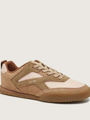 Calvin Klein Sneakersy Low Pro Runner | zamsz brązowy