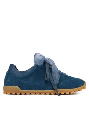 Calvin Klein Sneakersy Low Profile Run Mg Sue Db Laces HW0HW03150 Granatowy
