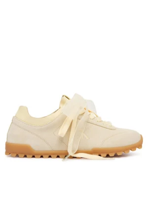 Calvin Klein Sneakersy Low Profile Run Mg Sue Db Laces HW0HW03150 Żółty