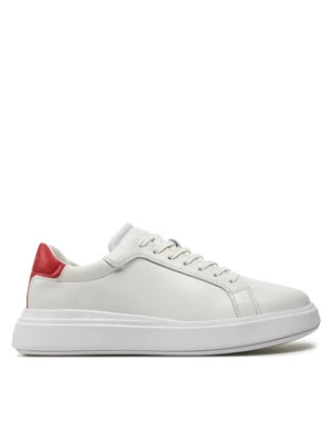 Calvin Klein Sneakersy Low Top Lace Up Lth HM0HM01016 Biały