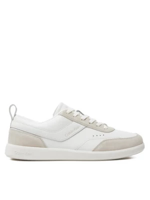 Calvin Klein Sneakersy Low Top Lace Up Lth Mix HM0HM00851 Biały