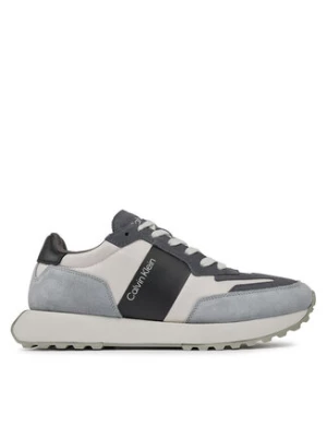Calvin Klein Sneakersy Low Top Lace Up Mix HM0HM00497 Szary