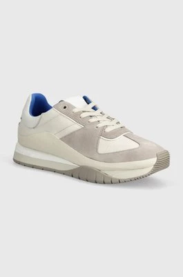 Calvin Klein sneakersy LOW TOP LACE UP MIX kolor beżowy HM0HM01403