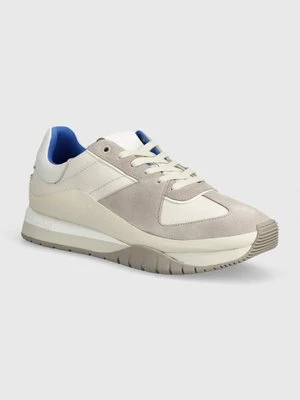 Calvin Klein sneakersy LOW TOP LACE UP MIX kolor beżowy HM0HM01403