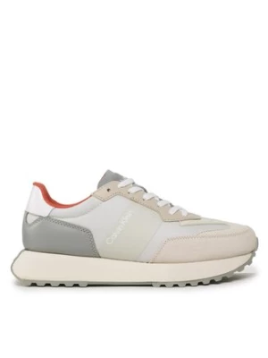 Calvin Klein Sneakersy Low Top Lace Up Mix New HM0HM01238 Beżowy
