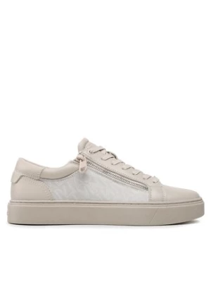 Calvin Klein Sneakersy Low Top Lace Up W/Zip Mono HM0HM01059 Beżowy