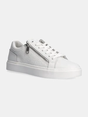 Calvin Klein sneakersy LOW TOP LACE UP W/ ZIP MONO kolor biały HM0HM01555