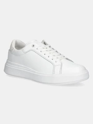 Calvin Klein sneakersy LOW TOP LACE UP WOVEN kolor biały HM0HM01659