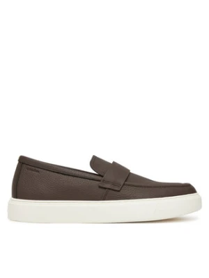 Calvin Klein Sneakersy Moccasin Lth Unlined HM0HM01813 Brązowy