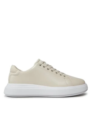 Calvin Klein Sneakersy Raised Cup Lace Up Nano Mono Bt HW0HW01878 Beżowy