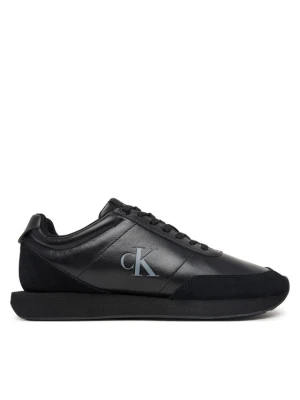 Calvin Klein Sneakersy Retro Runner Ess Lth-Sue HW0HW03248 Czarny