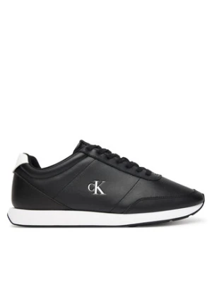 Calvin Klein Sneakersy Retro Runner Ess Lth YM0YM01355 Czarny