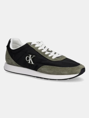 Calvin Klein sneakersy RETRO RUNNER ESS MIX MAT kolor zielony YM0YM01361