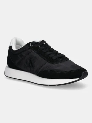 Calvin Klein sneakersy RETRO RUNNER LACE UP NYLON MG damskie kolor czarny YW0YW01990
