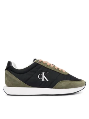 Calvin Klein Sneakersy Retro Runner Lace Up Nylon Mg YW0YW01990 Czarny