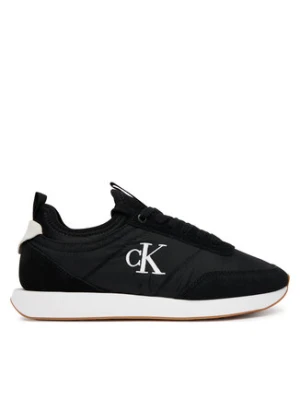Calvin Klein Sneakersy Retro Runner Lace Up Sock YW0YW02060 Czarny