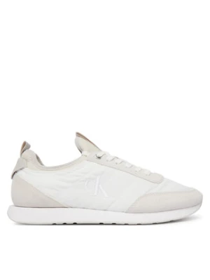 Calvin Klein Sneakersy Retro Runner Sock Laceup Mix YM0YM01414 Biały