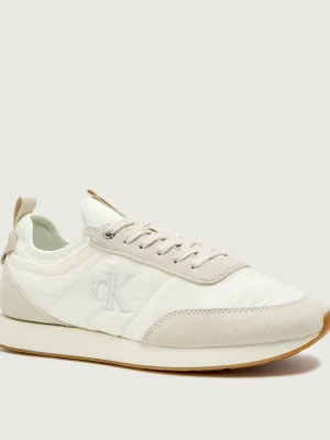 Calvin Klein Sneakersy RETRO RUNNER | zamsz ecru