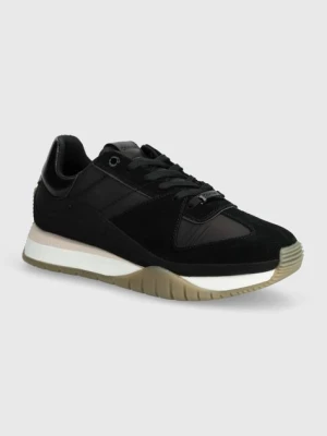 Calvin Klein sneakersy RUNNER LACE UP LTH/NYLON kolor czarny HW0HW02130