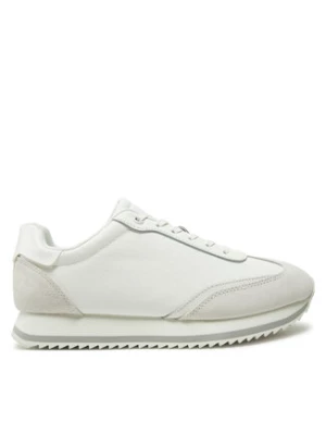 Calvin Klein Sneakersy Runner Lace Up - Mono Mix HW0HW02294 Biały