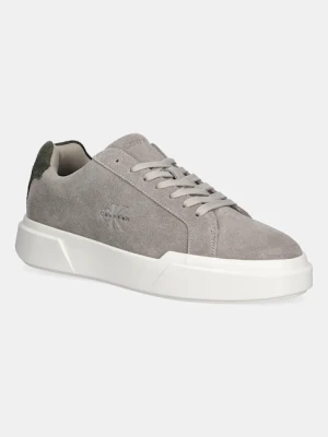 Calvin Klein sneakersy skórzane CHUNKY CUPSOLE LACEUP SU męskie kolor beżowy YM0YM01453