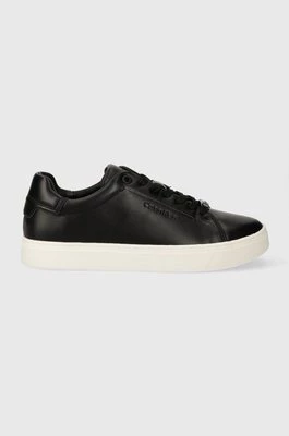 Calvin Klein sneakersy skórzane CLEAN CUPSOLE LACE UP kolor czarny HW0HW01863