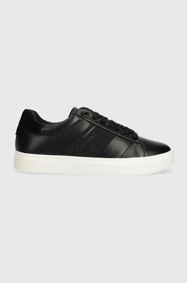 Calvin Klein sneakersy skórzane CUPSOLE LACE UP HE LTH kolor czarny HW0HW02051