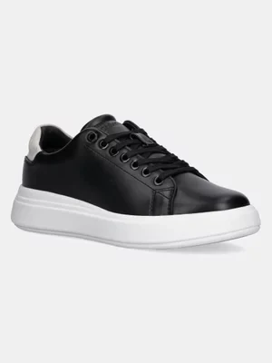 Calvin Klein sneakersy skórzane CUPSOLE LACE UP - SUEDE BT kolor czarny HW0HW02404