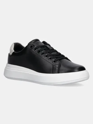 Calvin Klein sneakersy skórzane CUPSOLE LACE UP - SUEDE BT kolor czarny HW0HW02404