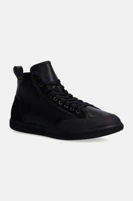 Calvin Klein sneakersy skórzane HIGH TOP LACE UP kolor czarny HM0HM01586